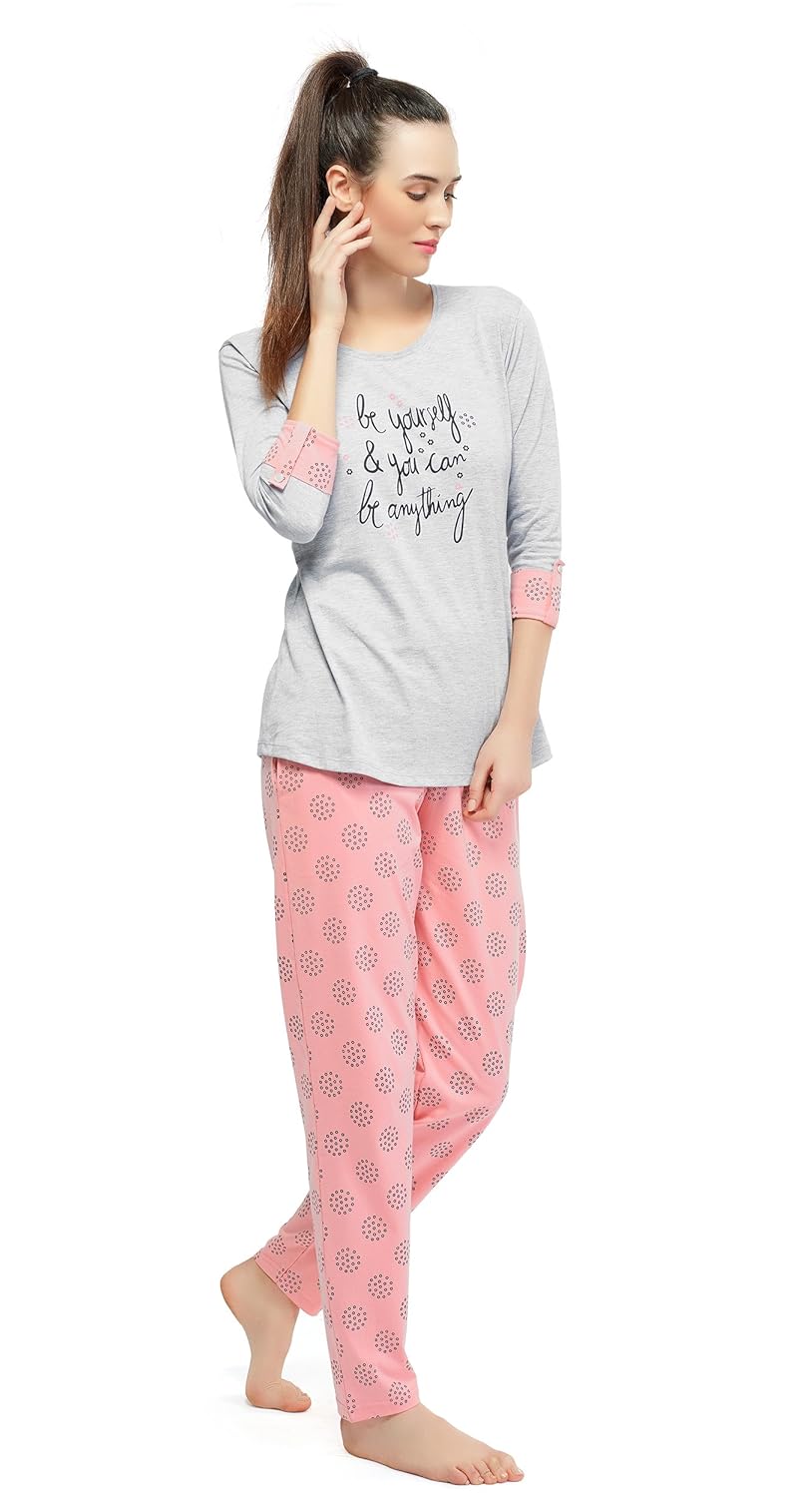 zeyo women's cotton night suit