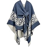 nratto Women's Elegant Shawl Wraps, Soft Open Front Poncho Cape, Reversible Casual Cardigan Shawls for Gift Travel