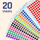 TownStix 3000 Pack 10mm Coloured Dot Stickers 10 Colours 150 per Sheet view 4