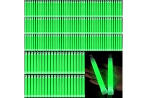 Sotiff 6 Inch Large Glow Sticks Bulk Bright Emergency Glow in The Dark Sticks with 12 Hour Duration for Camping Hiking Outdoor Parties Activities Survival Storms Blackouts(Green,300 Pcs)