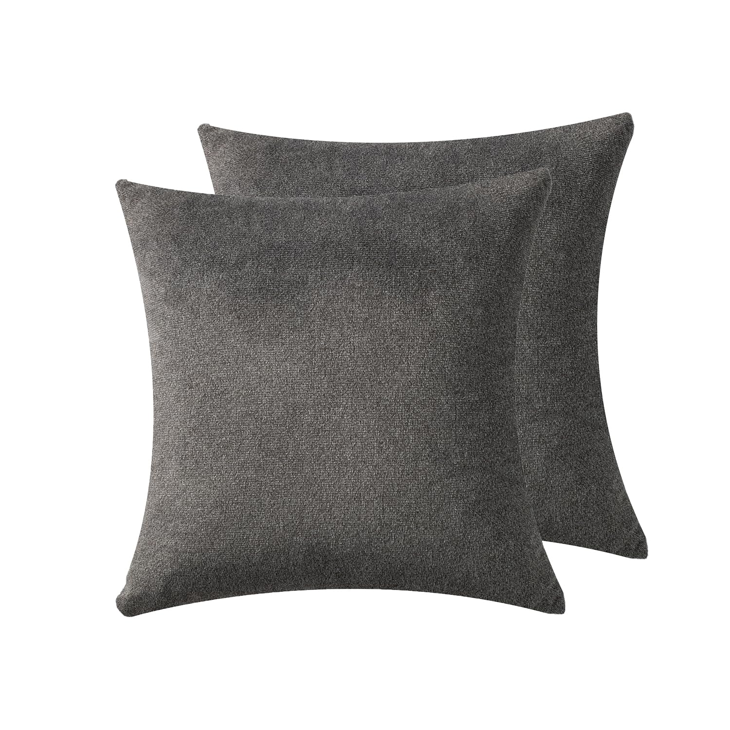 Photo 1 of EVAsponge Throw Couch Pillow with Insert 18x18 Inches Set of 2 Square, Cute Modern Home Fall Decor for Living Room Sofa Bed Cushion Accent Case, Anthropologie Style Home Decor (Agate Gray #P2-15)