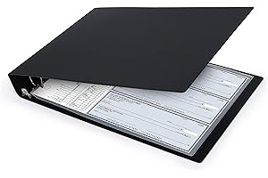 LAXAMOTEL 3 Rings Business Check Binder for 3 on a Page Checks, Fit 3 & 9 Holes Check (9" x11 1/4")