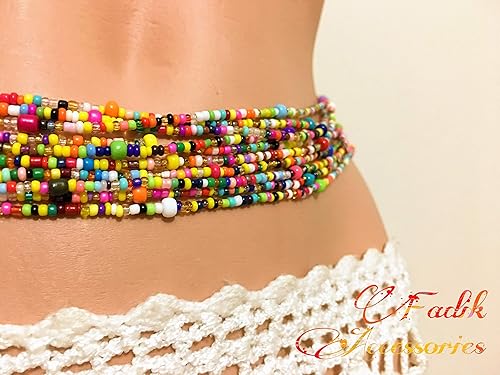 multi strand waist beads
