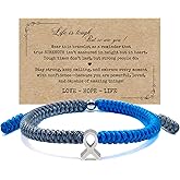 LAMIBEE Bracelet For A Cause, Awareness Ribbon Bangle Bracelets, Wristbands Get Well Soon, Protection Surfer String Bracelet for Men, Women Boho Amulet Style