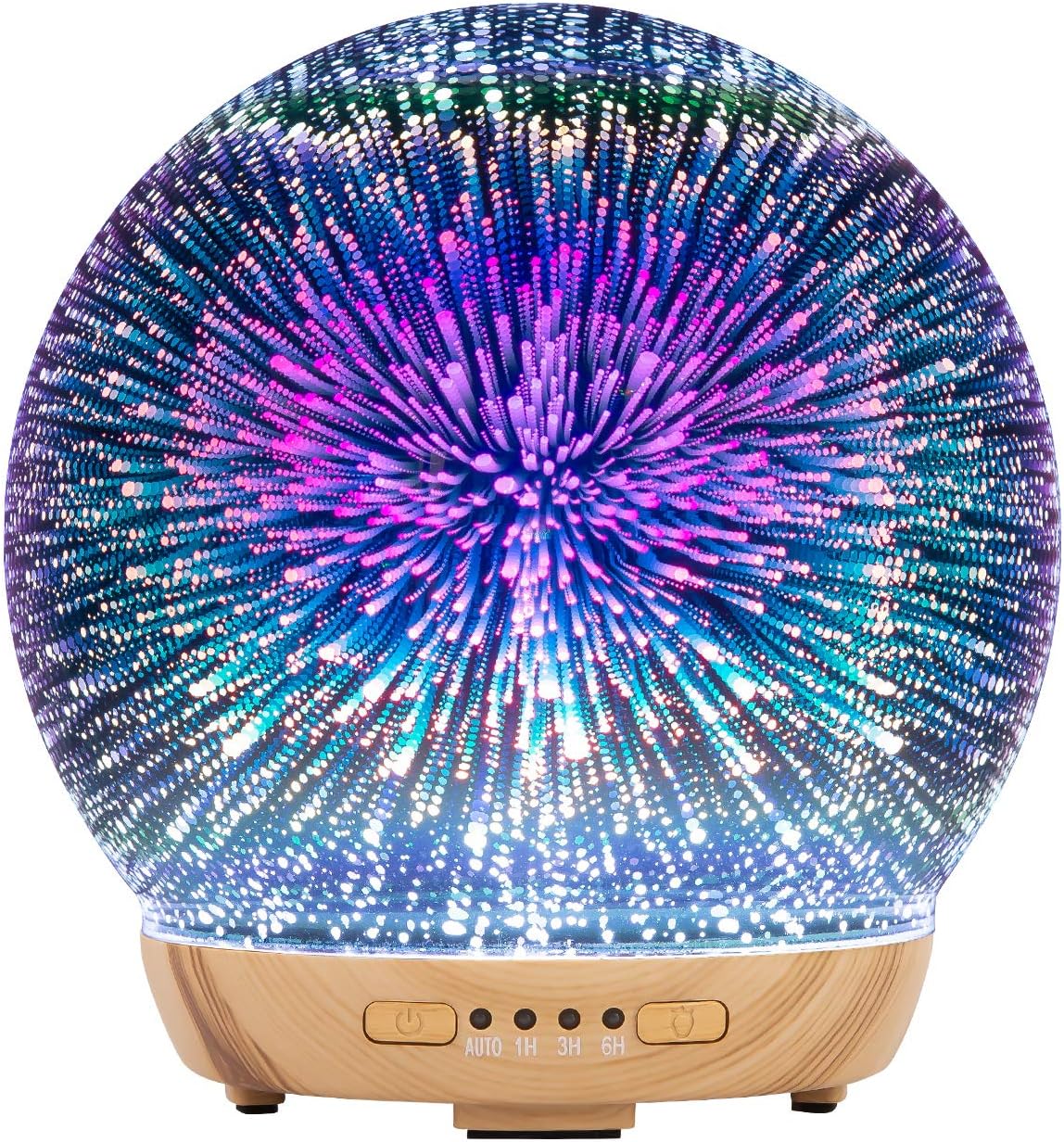 250ml Essential Oil Diffuser, Ultrasonic Cool Mist Humidifier with 3D ...