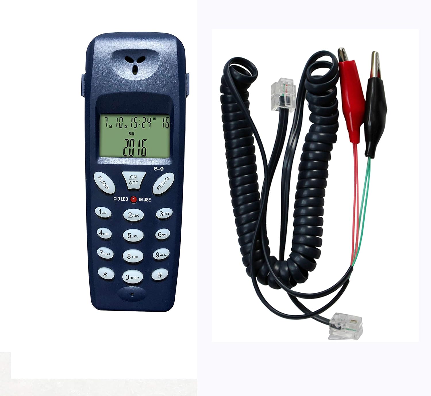 TelPal Landline Test Phone Line Set Telecom Check Telephone Line Dedicated Check Line Survey Line Machine Tester to Alligator Clip Set Equipment