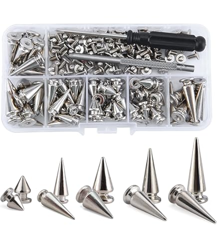 Amazon.com: Craluuur 455PCS Punk Spikes and Studs Kit for Clothing