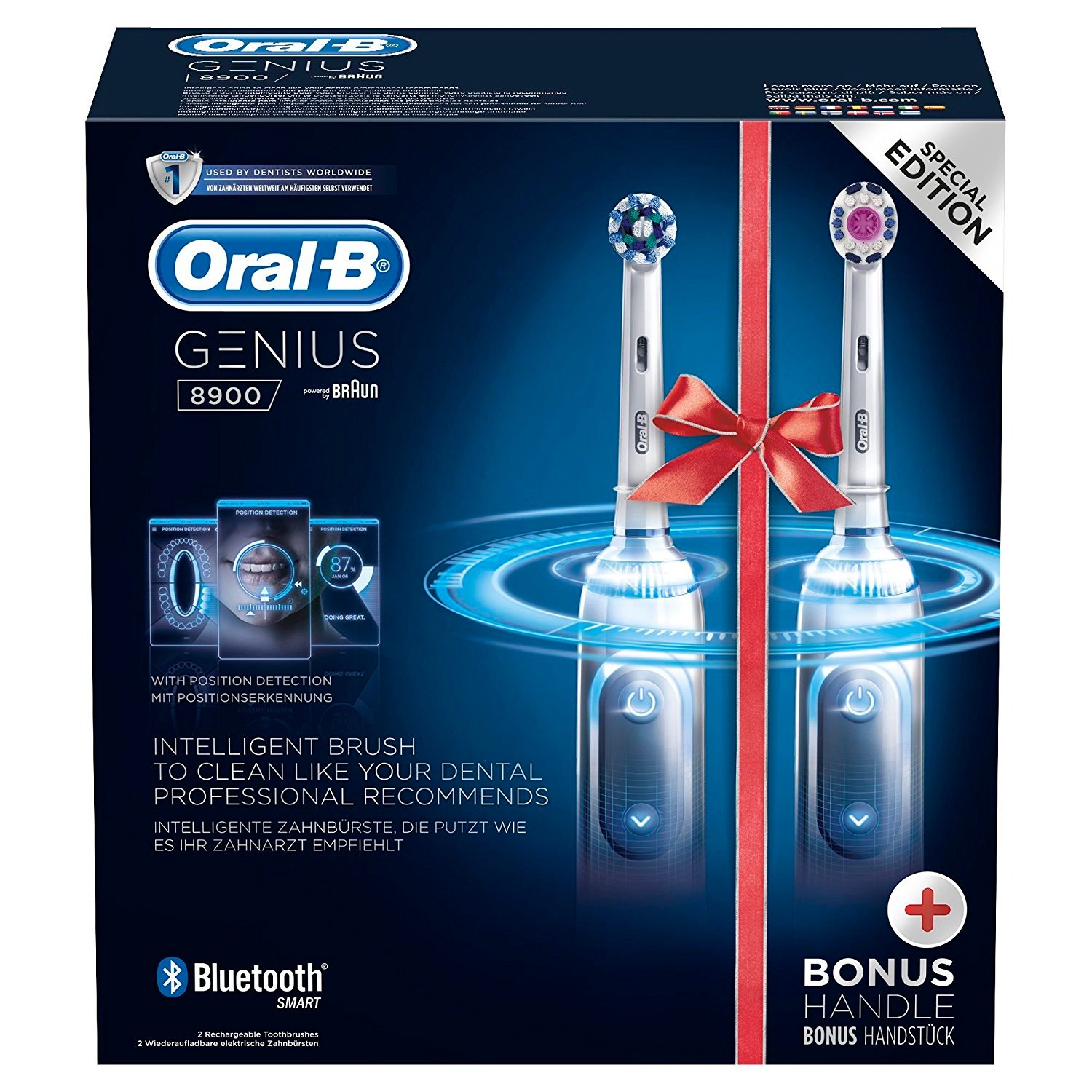 Oral-B Genius 8900 – Cepillo de dientes eléctrico con 2ª mango