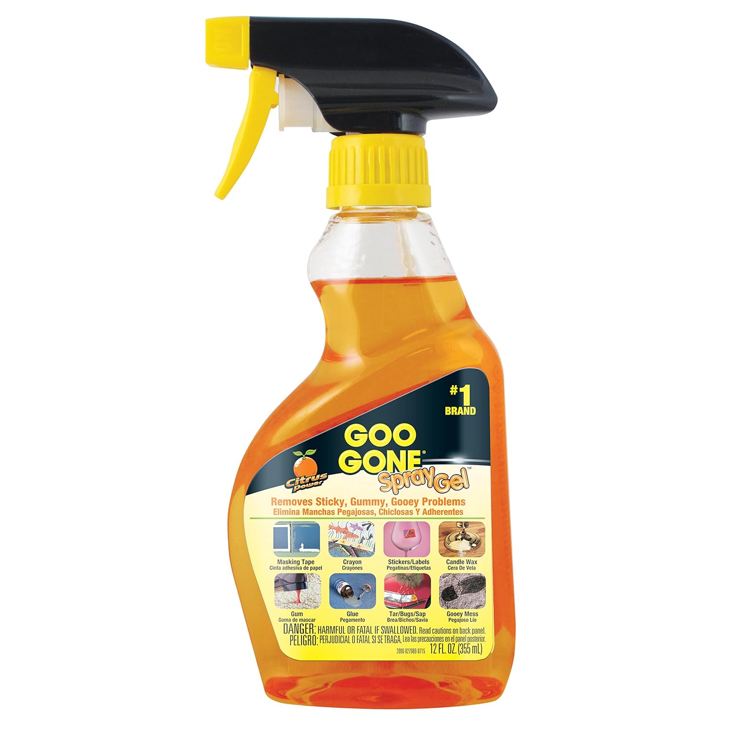 Goo Gone GGHS12 Goo Remover Spray Gel 12 oz, Removes Chewing Gum