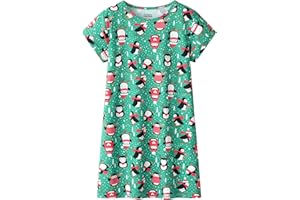 CYCHELRY Teen Girls Nightgowns-Trendy Tie Dye Short Sleeve Sleepwear Cute Polyster Nightdress Tween Pajamas Size 8-16