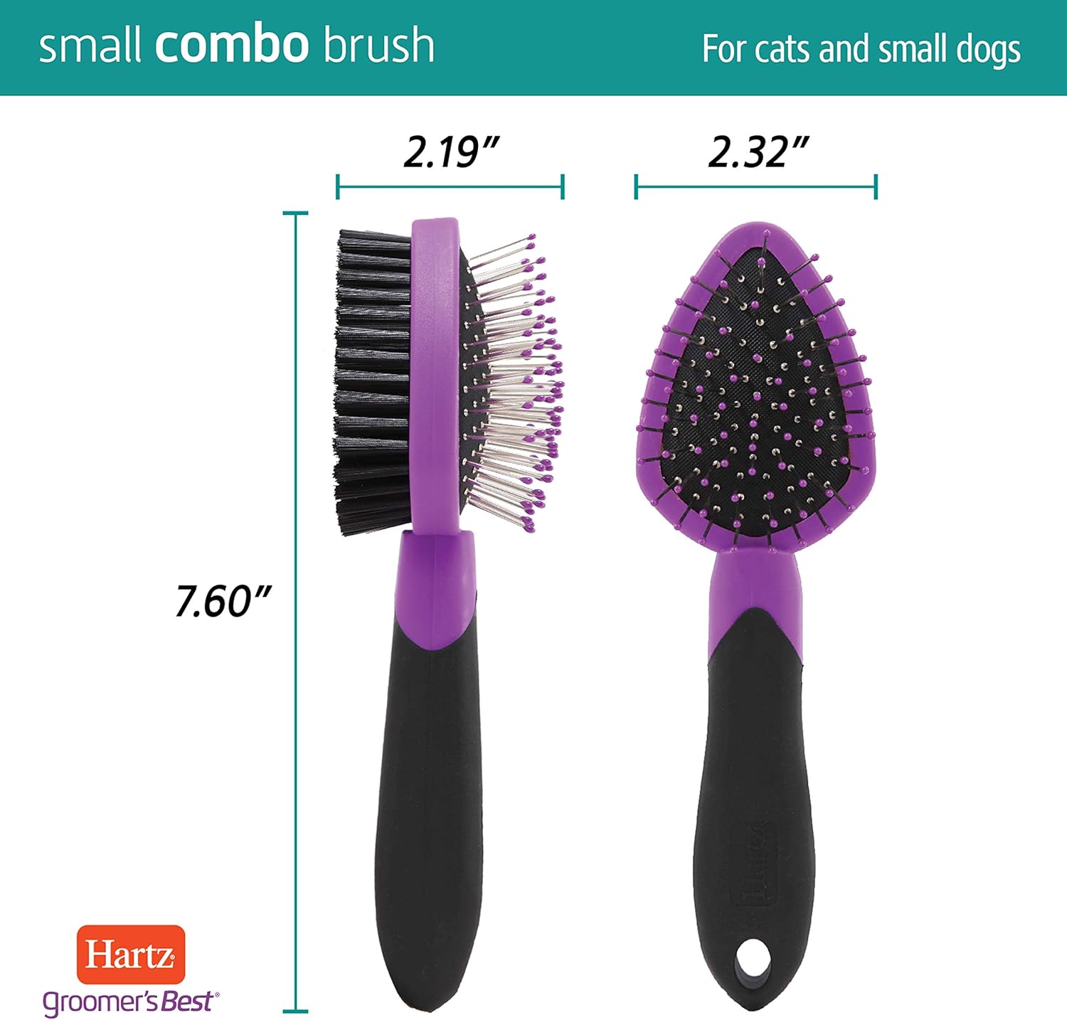 Groomer's Best Small Combo Brush for Cats and Small Dogs : Pet Combs : Pet Supplies