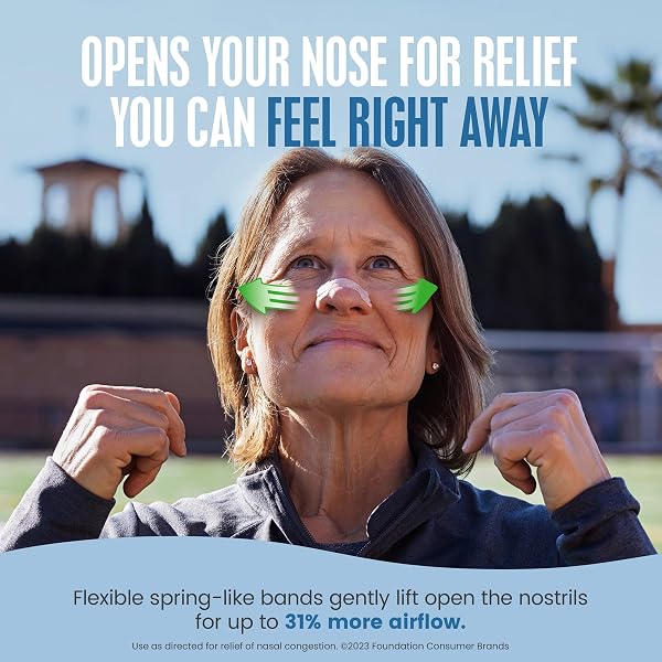 BREATHE RIGHT NASAL STRIPS, EXTRA STRENGTH TAN NOSE STRIPS, DRUG-FREE NASAL CONGESTION RELIEF FOR BETTER BREATHING, HELP RELIEVE SNORING, CAUSED BY COLDS & ALLERGIES, DEVIATED SEPTUM, 30CT