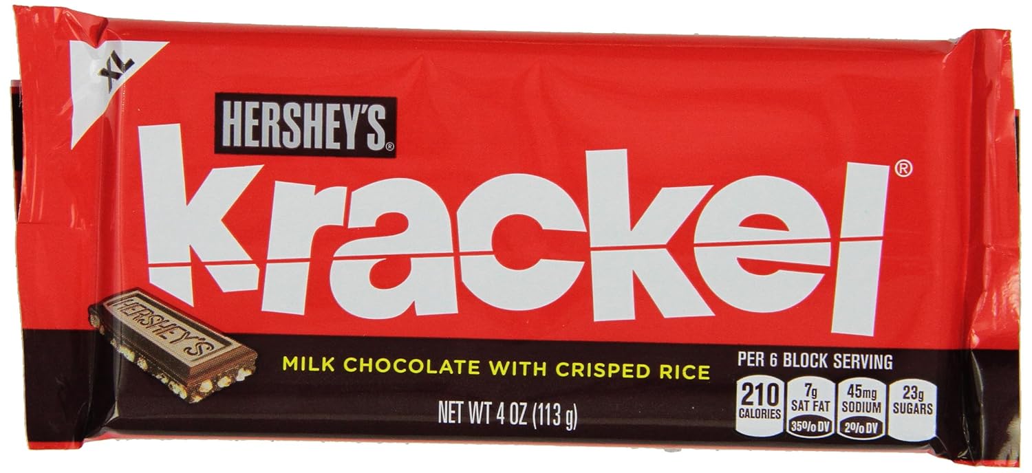 KRACKEL XL Chocolate Bar (4Ounce, Pack of 12) Grocery