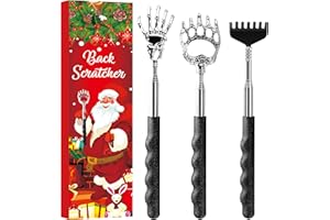 lucdnc Back Scratcher Extendable Christmas Gifts Stocking Stuffer for Men Women Dad Adults Teens Funny Telescoping Manual Back Massage Cool Gadget Tool for Back in Christmas Gifts Box