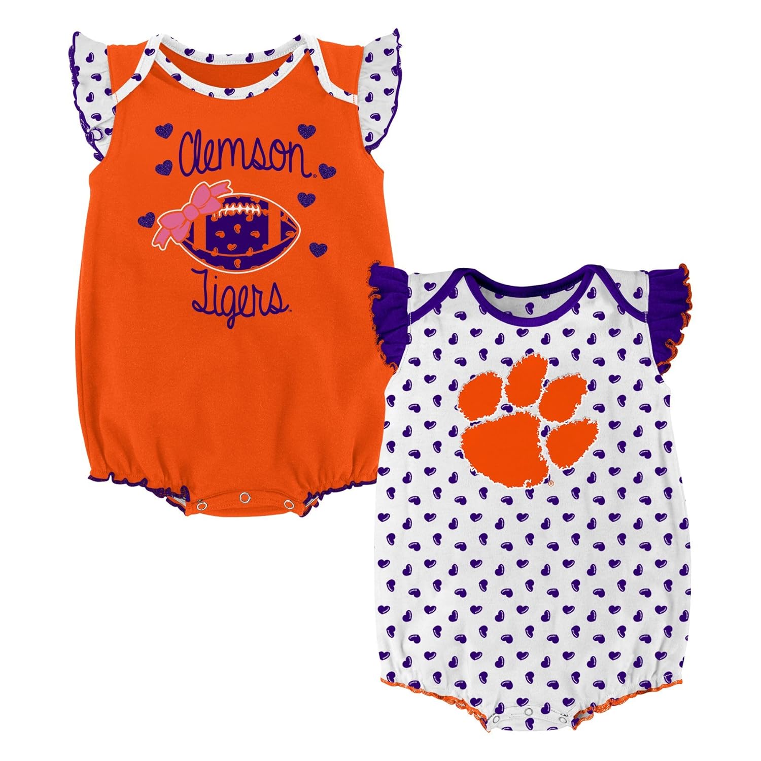 NCAA by Outerstuff NCAA boys Heart Fan 2 Piece Onesie Set