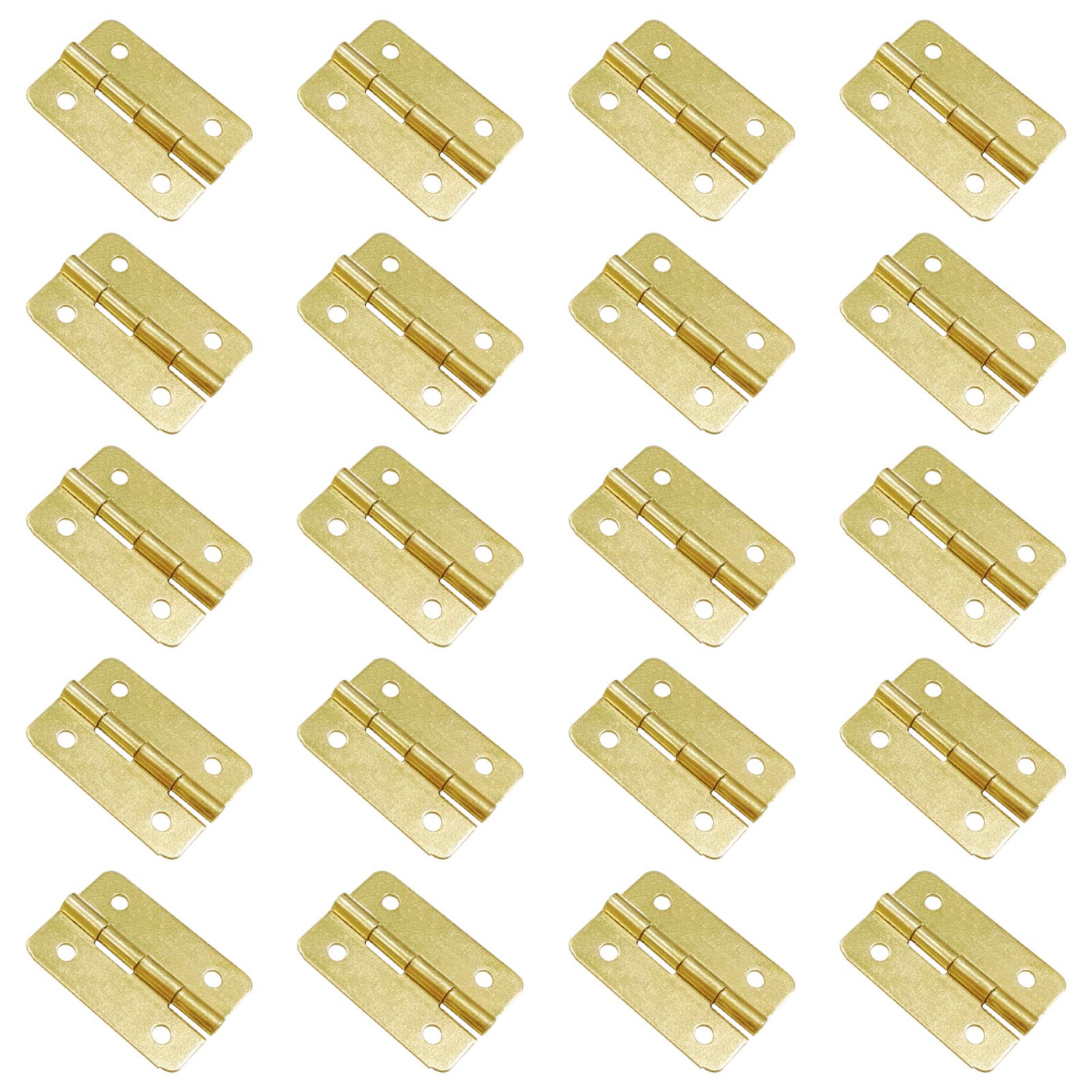 DMGARDEN 20 pcs Thickened Iron Door Hinges,Vintage Hinge,Cabinet Hinges,Cabinet Drawer Butt Hinges Connectors (30x21x0.8mm)