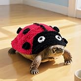 Magnoloran Warm Knit Tortoise Sweater, Handmade Turtle Sweater Small Animal Sweater Pet Shell Decoration Outfit Turtle Clothes Tortoise Costume for Christmas Party Cosplay Photo Shoot-Beatles,L