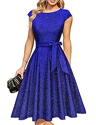 DRESSTELLS Cocktail Dresses, Womens Sparkly Midi