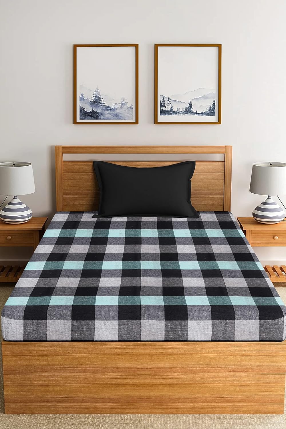 Mahagun Home Décor 100 Cotton Single Bed / Diwan Mattress Cover, 48X72