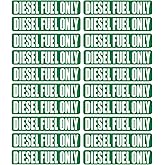 QuickMarine 20 Pcs Diesel Fuel Only Stickers for Oil Tank Can Truck Tractor Gas Cap Weatherproof Adhesive Decals