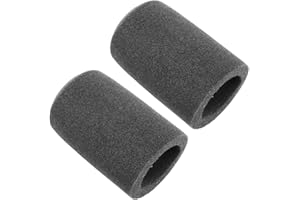 Ciieeo 2pcs Gray Flocked Foam Microphone Windscreens Compatible with Fifine K688, Anti-pop Mic Covers