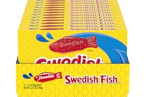 SWEDISH FISH Soft & Chewy Candy, Bulk Candy, 12 - 3.1 oz Boxes