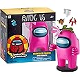 Among Us Stamper Pink Crewmate Flower Hat 7" Video Game Character Figure