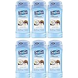 Suave Deodorant 2.6 Ounce 24Hr Coconut Kiss Invisible Solid (76ml) (6 Pack)