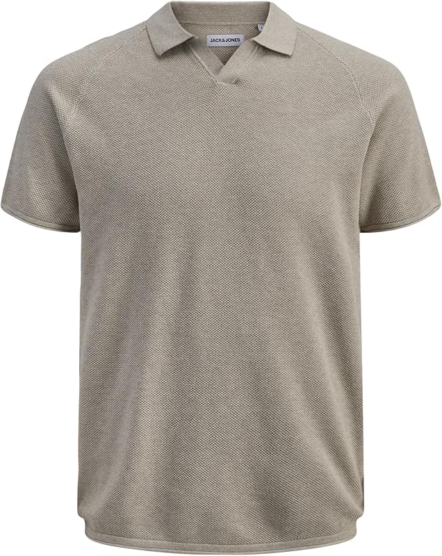 Jjhill Knit Split Neck Ss26 2Pk MP, Danseur de Nuage, XS (Pack de 2) Homme