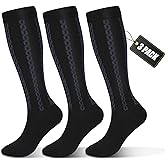 FULLSOFT Medical Graduated 30-40mmHg Compression Socks for Women&Men Circulation Knee High Socks Hiking Running Stockings
