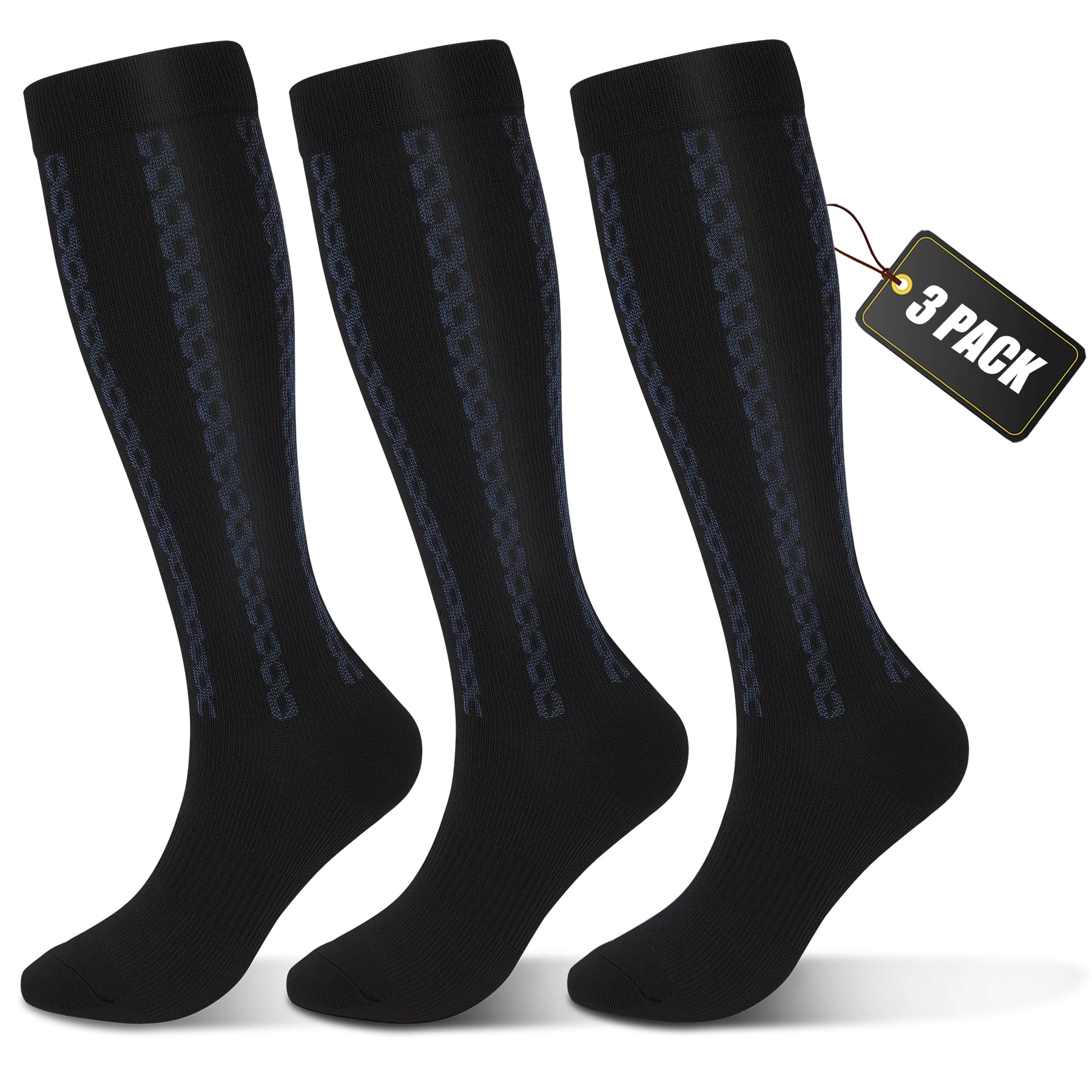 Photo 1 of **MISSING ONE**FULLSOFT Medical Graduated 30-40mmHg Compression Socks for Women&Men Circulation Knee High Socks Hiking Running Nursing Stockings
