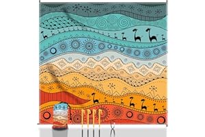 SKYREH Beach Blanket Waterproof Sandproof, 79" x 83" Extra Large Sand Free Quick Drying Beach Mat, Compact Outdoor Picnic Mat for Travel, Hiking, Camping (Bohemian)