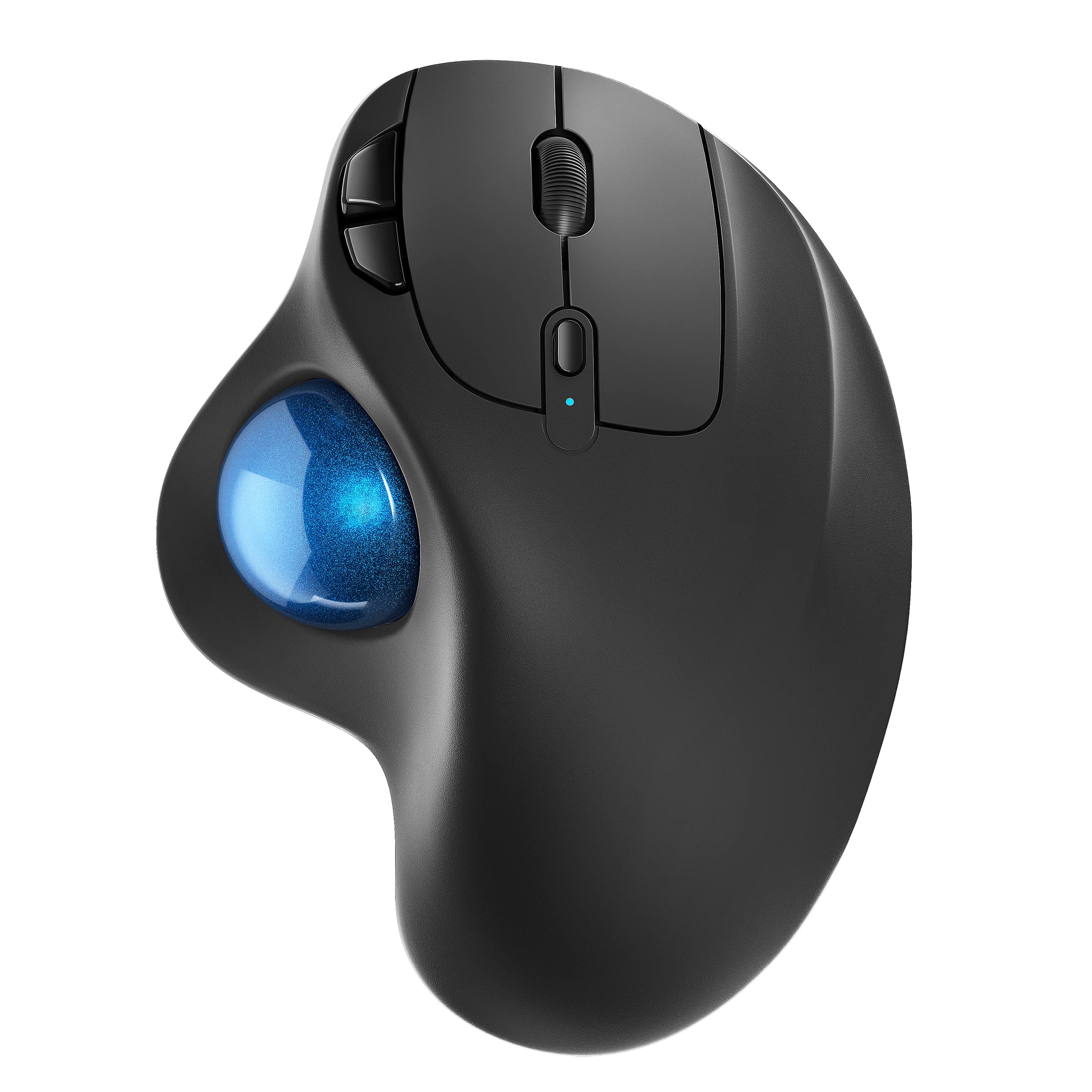 Photo 1 of Nulea M501 Wireless Trackball Mouse, Rechargeable Ergonomic, Easy Thumb Control, Precise & Smooth Tracking, 3 Device Connection (Bluetooth or USB Receiver), Compatible for PC, Laptop, Mac, Windows.