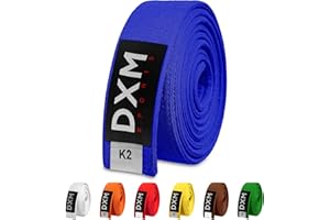 DXM SPORTS BJJ Jiu Jitsu Belt - Taekwondo Karate Belt - Martial Arts Uniform Ranking Judo Belt Double Stitched for Kids Adult