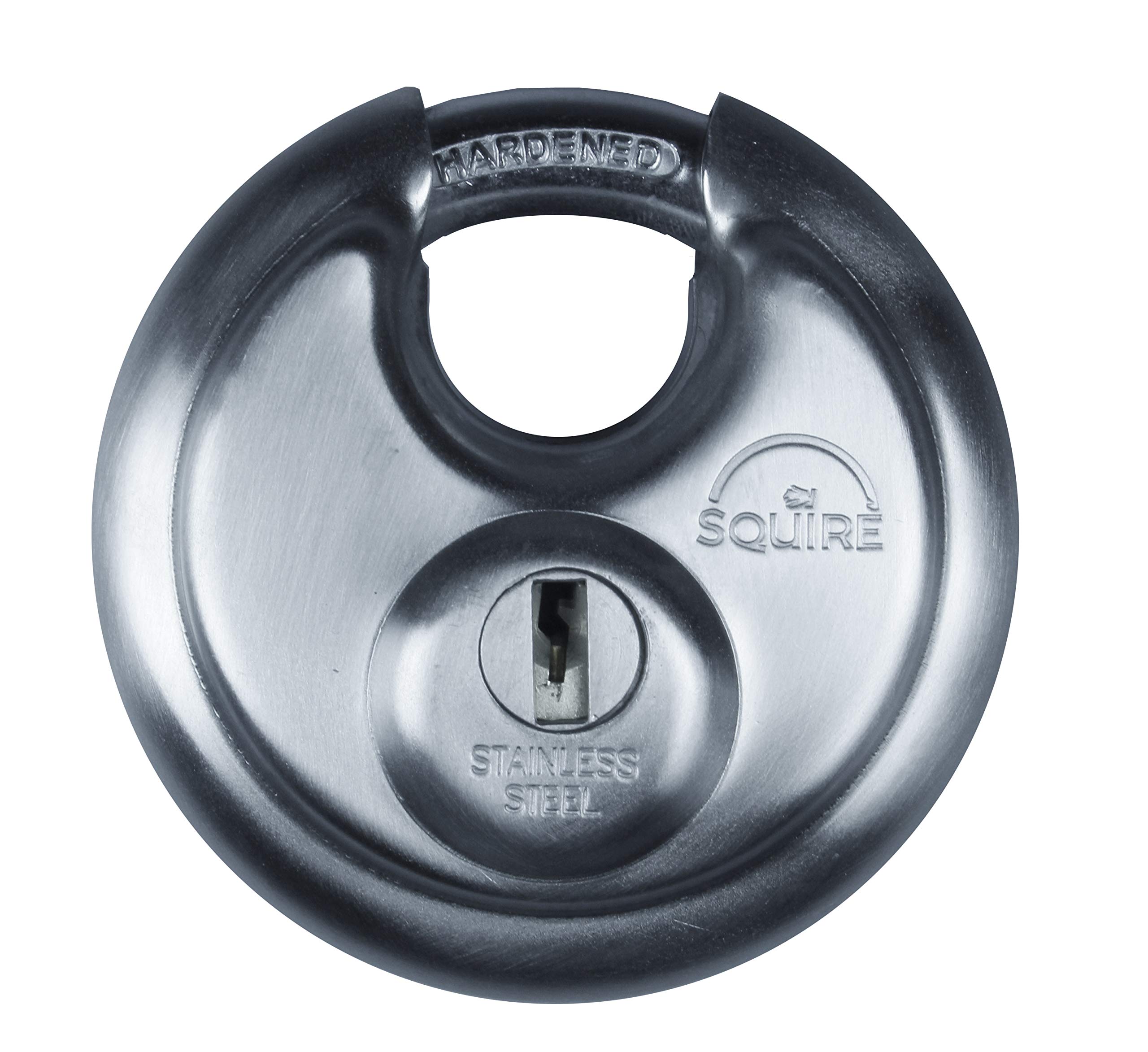 Henry Squire Hardened Boron Disc Style Stainless Steel 5 Pin Padlock, 70 mm (Diameter)