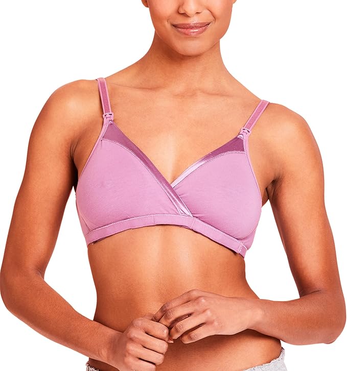 QT Intimates Womens WRAP N SNAP Nursing Bra Orchid Small Medium 