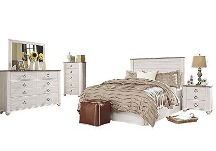 Amazon Com Ashley Willowton 5pc Queen Full Panel Bedroom