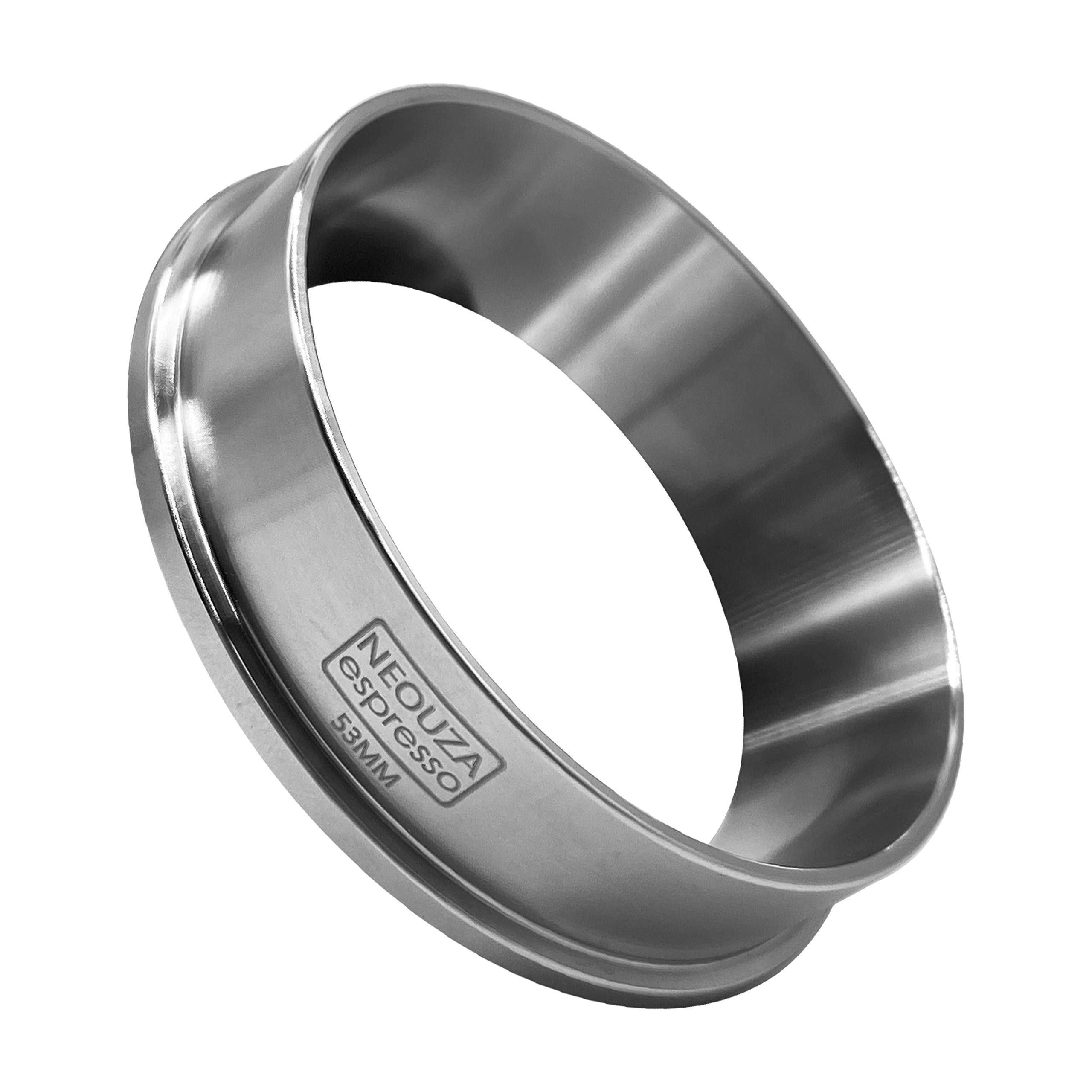 NEOUZA 53mm Stainless Steel Coffee Espresso Dosing Funnel Ring Catcher Fits for Breville Barista Portafilter