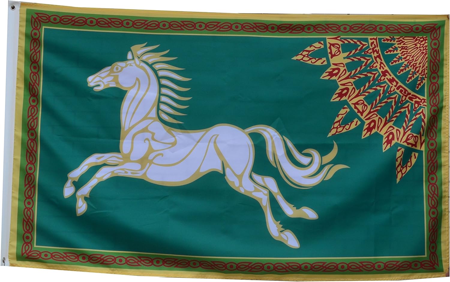 Amazon Com Flylong Lotr Rohan Flag Banner 3x5 Feet Green Sports