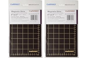 CraftFIRST 6 x 9 Magnetic Shim with Popular Card Size Grids Die Cutting Accessaries 2 Shims