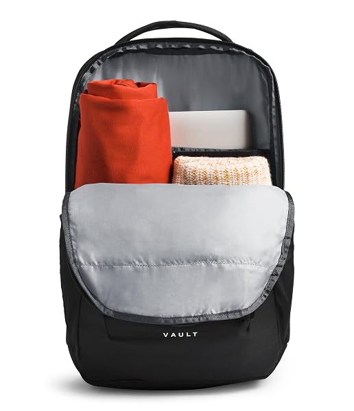 THE NORTH FACE VAULT EVERYDAY LAPTOP BACKPACK – COMMUTER TRAVEL BAG, WATER-REPELLENT FINISH, SPACIOUS COMPARTMENT, TNF BLACK-NPF, ONE SIZE