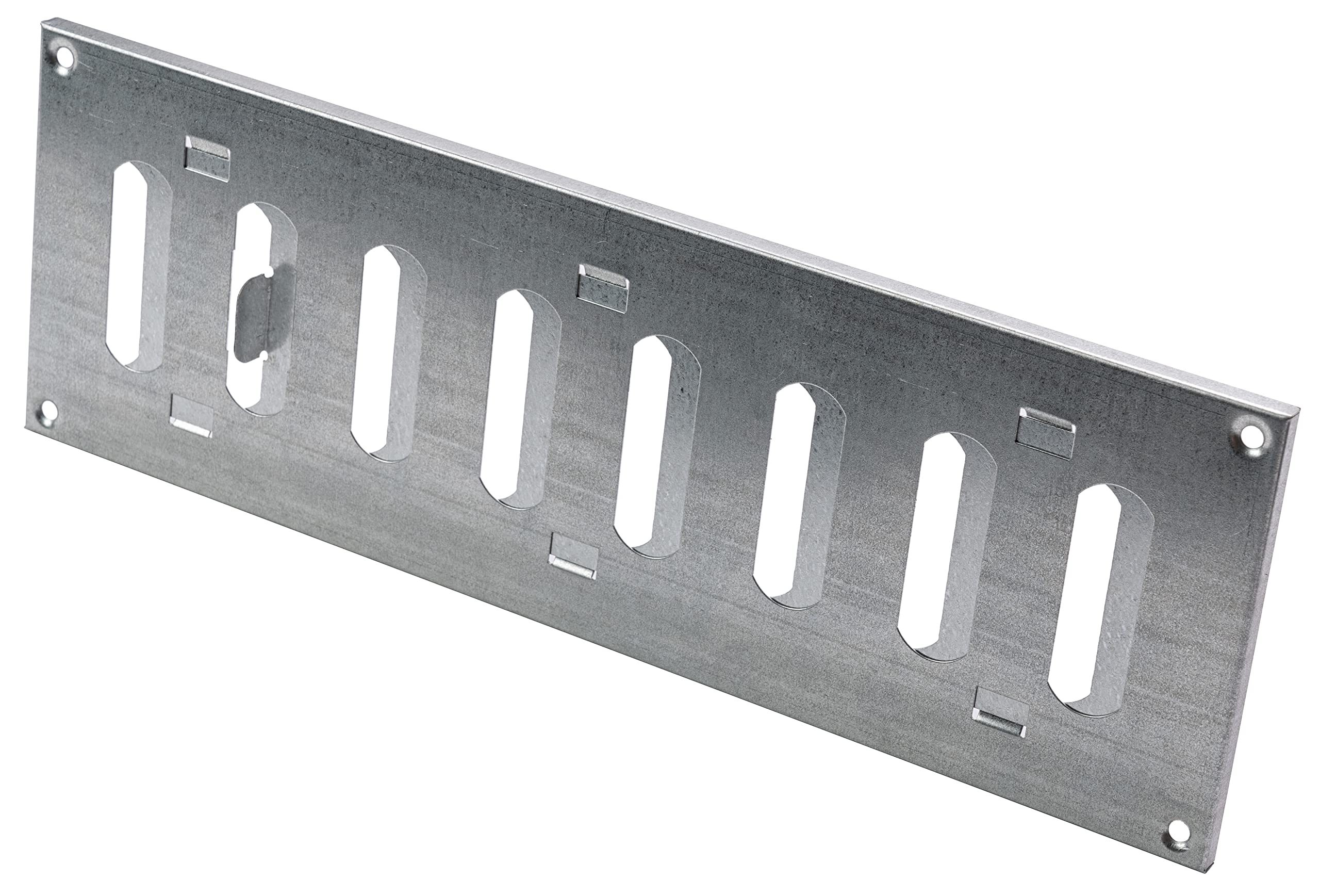 LIRAST 300x100mm Adjustable Air Vent Cover Galvanised Steel - 12x4 inch Wall Air Vent Cover Open Close - Hit and Miss Vent Cover - Air Brick Covers for Outside Walls - Metal Ventilation Grille