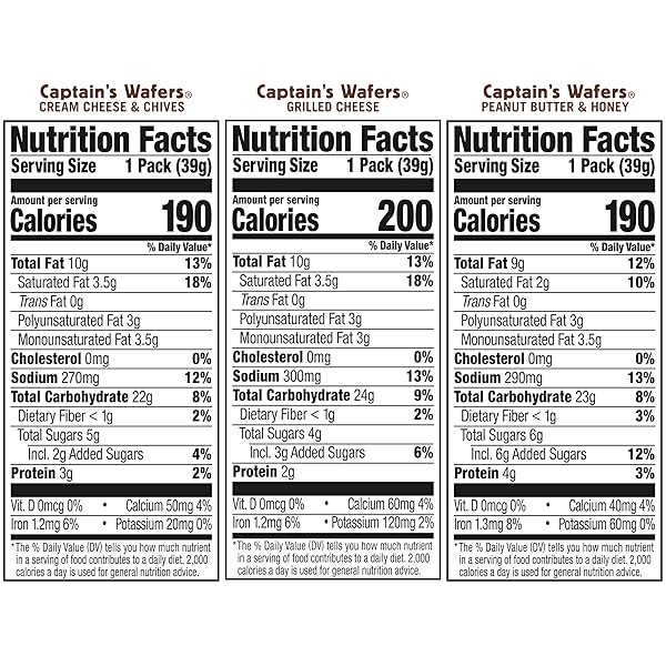 LANCE SANDWICH CRACKERS, CAPTAIN’S WAFERS, VARIETY PACK, 10 INDIVIDUAL PACKS, 6 SANDWICHES EACH