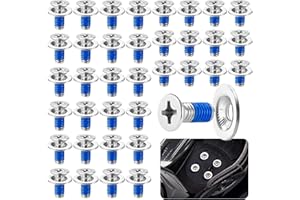 HolyMaji 72Pcs Snowboard Binding Screw Set - Two Sizes Snowboarding Mounting Screws with Screw Washers, Fits Most Snowboards Ski Sport Bindings Discs Replacement (M6 × 16mm + 14mm)