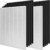 Hichoryer D360 True HEPA Replacement Filter D3, Compatible with Winix D360 Air Purifier, Part Number 1712-0101-02, 2 H13 True HEPA Filters & 8 Activated Carbon Filters