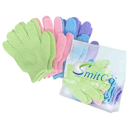 Amazon Com Smitco Exfoliating Gloves Body Exfoliator 4 Pairs
