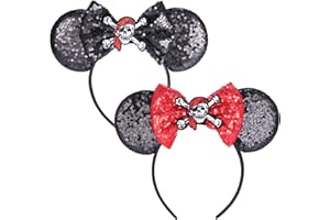 SRNEDE Pirate-Accessories Women Costume Mouse Ears Headband Bow Men Cosplay Party