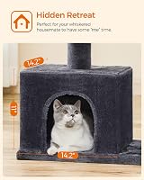 Feandrea Cat Tree Tower 84 cm Large Perch 56 x 40 cm for Large Cats view 8