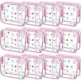 Shinylin 12 Pcs Mahjong Gifts for Women Makeup Bag Mahjong Gift Bags Mah Jong PVC Clear Travel Pouch Organizer Portable for Mah Jong Game Night Mahjong-Loving Girls Family Play Day Party Favor