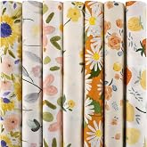 levylisa 7pcs Fat Quarter Fabric Bundles 100% Cotton 18 x 22''(46cm x 56cm) Quilting Cotton Craft Fabric Pre-Cut Squares Sheets for Patchwork Sewing Quilting Crafting (Orange)